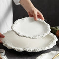 Customized Rock Pattern Eco-Friendly Bone China Soup Plate for Camping and Household Use Stocked Dinnerware
