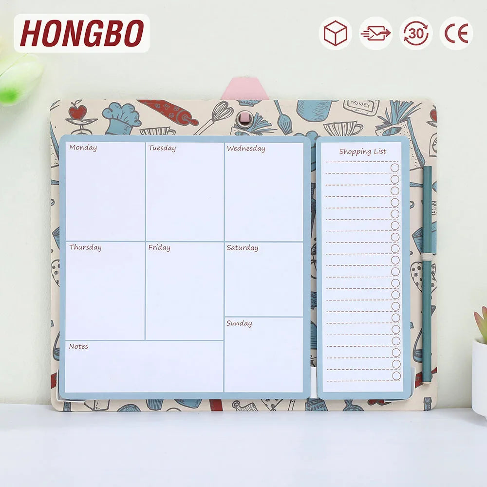All Out 6x9 Inches Weekly Planner Undated Magnetic Notepad with Printed Shopping List 60 Page and Plastic Wrapped Memo Pad