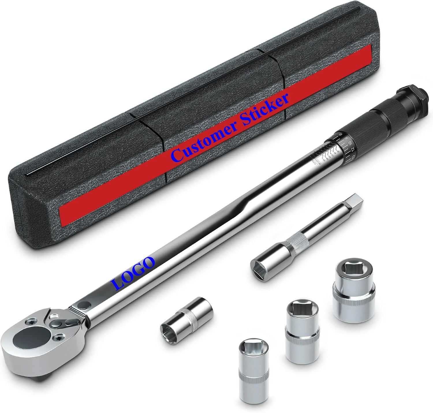 YUHANG 1/2 Inch Carbon Steel Drive Click Torque Wrench 28-210 Nm Range for DIY OEM Customizable Support
