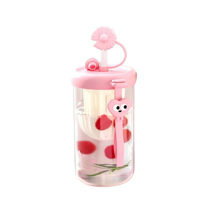 Wholesale 500ml for Hot Cold Tea Insulated clear Glass Water Bottle Drinkware Glass Water Bottles with Silicone Rope