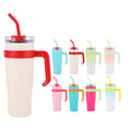Beauchy Reusable Double Wall Vacuum 40oz Leopard Tumbler Portable Car Mug with Straw and Handle Travel Mug Factory Wholesale
