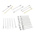 10-100pcs/bag Stainless Steel Extender Tail Chain With Assorted Heart Shaped Drop Tags Removable Lobster Clasps Extension Chain