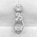 Sterling Silver 7*9mm Semi Mount Pendant Empty Frame Blank Support Setting S925 Base Holder Without Center Stone for DIY Inlay