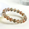 Natural Black Titanium Crystal Super Seven Pearl Bracelet Elegant Black Gold Bracelet