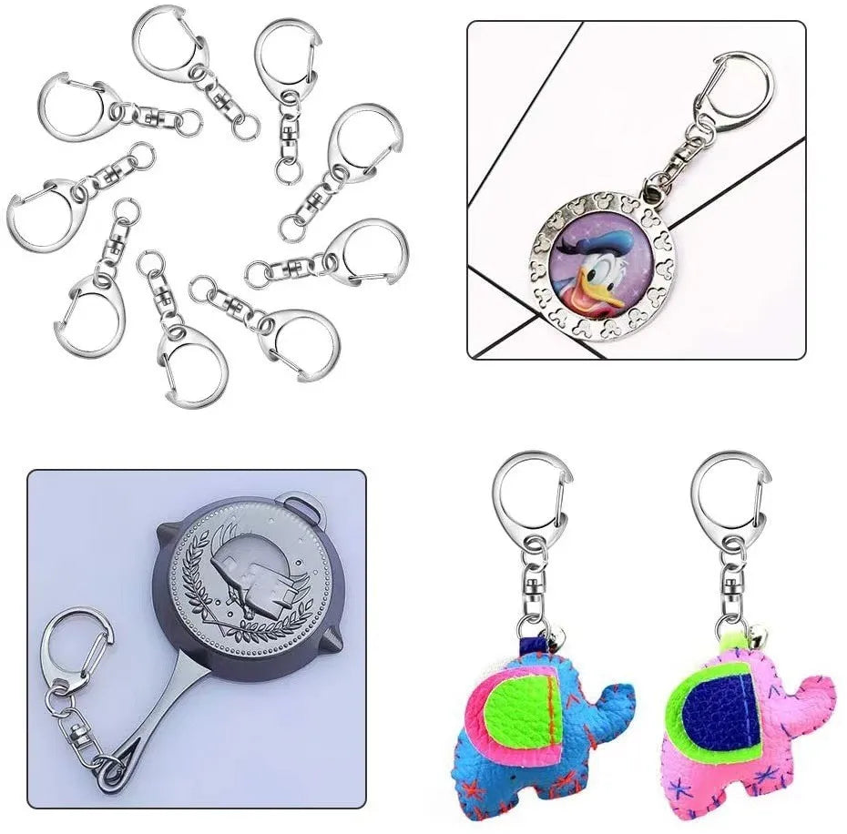 Zinc Alloy Double Small Swivel Car Biner 8 Snap Rotated Hook Metal Keychain Rolling Metal Hooks Buckles Product Category