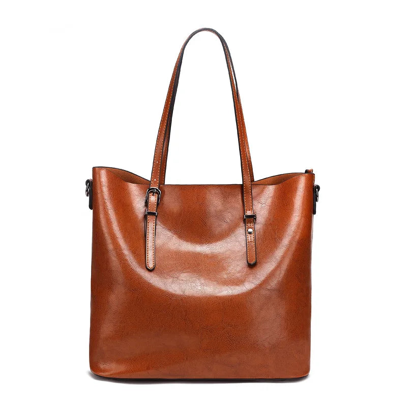 Custom Faux Leather Tote Large Capacity Everyday Casual Tote Extra Strap Crossbody Handbag for Girl and Women JA200