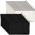 20*12cm Bank Cotton Canvas DIY Craft String Closure Portable Eco-Friendly Fashion Bag Pencil Case for Makeup Cosmetic