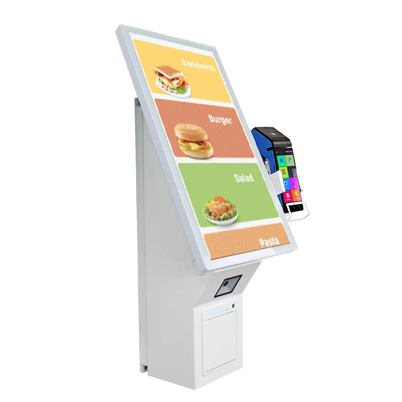 Restaurant Self-Service Kiosk - 21.5" Android Touch Screen with QR Payment - Digital Ordering System for Retail/Dining