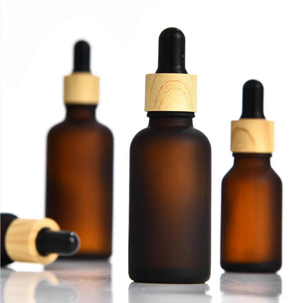 Spot Goods Good Price Flat Shape Essential Oil Dropper Bottle Lightproof Glass Potion Bottle