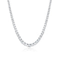 Silver 925 Original Brilliant Cut Diamond Test Past 2mm-6mm D Color Moissanite 4 Claws Tennis Necklace for Wedding Fine Jewelry