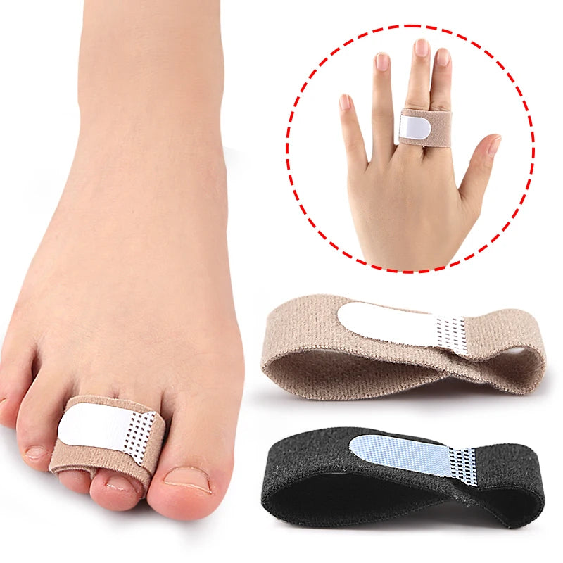 Dual Hole Toe Separator Nylon Bunion Corrector Hallux Valgus Relief Orthopedic Toe Fixation Correction Band Kit