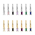 GE108 925 Sterling Silver Rhodium/Gold Plated Hoop Zircon Fashion Custom Jewelry Colorful Zircon Earring for Women