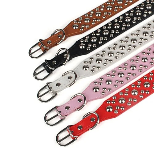 Wholesale PU Leather Jewelry studded Pet Dog Collar Personalised