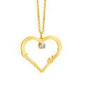 Stainless Steel Jewelry Heart Shape Double Plated Custom Name Necklace Diamond Name Necklace