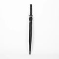 Stylish Black Japanese Samurai Sword Katana Umbrella Long-Handle Semi-Automatic 110cm Open Diameter 190T Nylon Adults Straight