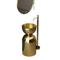 Integrated Floor Standing Stainless Steel Column Basin Household Balcony Washbasin Circular Column Sink