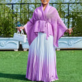 Boutique Wholesale 2025 Spring New Fashionable and Elegant Bat Sleeve Shirt Gradient Half Skirt Women's Set