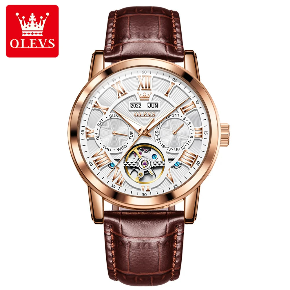OLEVS 6668 Factory Hot Sales Men Dial Diameter 42mm Original Movement Stainless Steel Waterproof Mechanical Watch