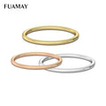 FUAMAY 2020 New 1.2MM 925 Solid Silver Minimalist Smart Rings for Wedding Party Anniversary-Classic Style