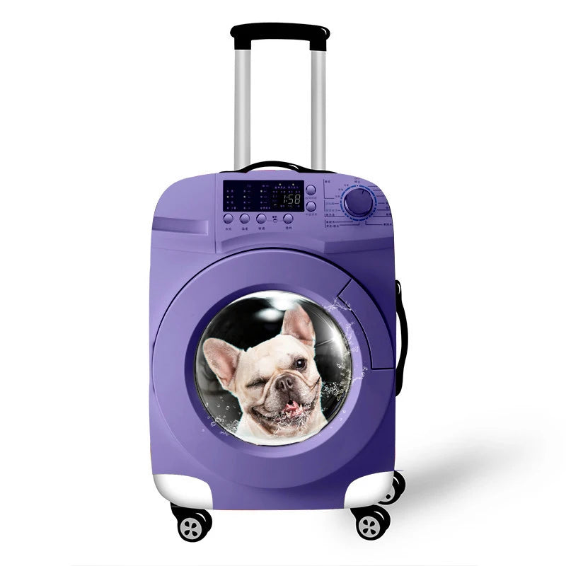Fun Washable Elastic Dog Travel Luggage Cover Protective Suitcase Trunk Case for 18''-32'' Suitcases Boys and Girls