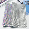 Hot-Fix Diamond Rhinestones Sticker Adhesive Crystal Glass for DIY License Plate Back Adhesive Mesh