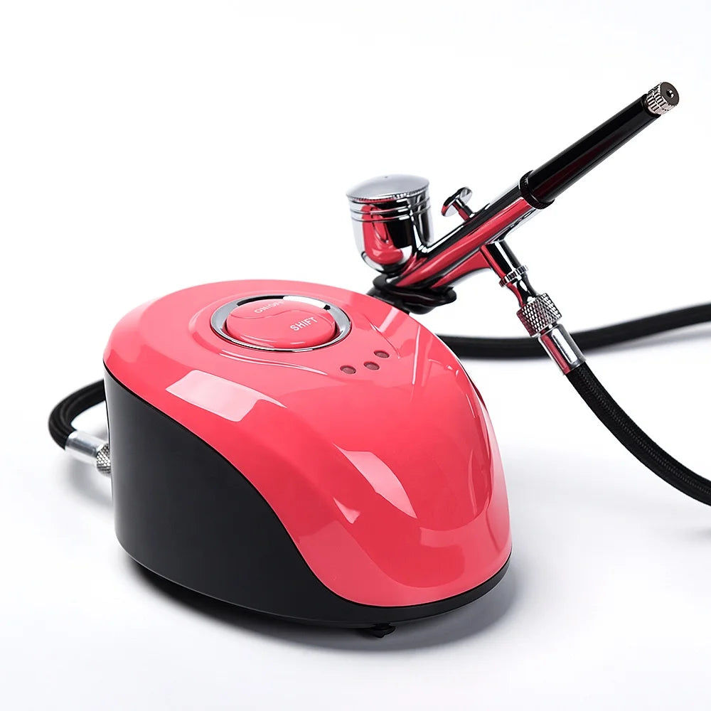 BT-19 Advanced Dual-Action Rechargeable ABS Airbrush Compressor Kit with Full Accessories for Cake Artists and Hobbyists