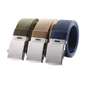 Men's Sport Belts Adjustable Fans Outdoor Tactical Belt Silver Color Metal Buckle Hunting Hiking Waist Fabric Belt