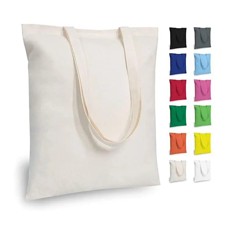 Wholesale Custom Print Logo Cheap Reusable Shopping Bags Plain White Blank Cotton Canvas Tote Bag
