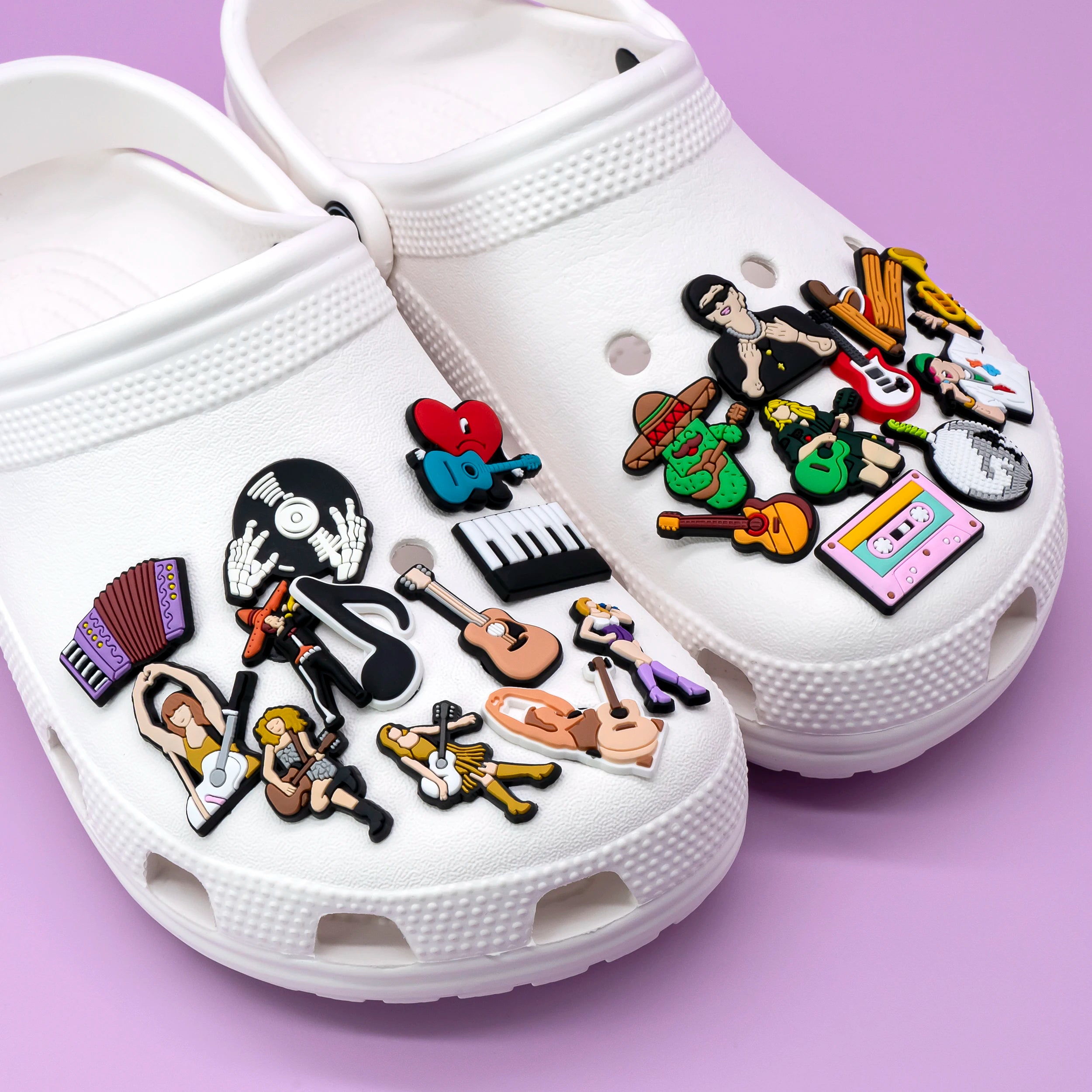 Wholesale 2025 Pop Star Pvc Custom Shoe Charms Customizable for Kids Sneakers Sandals Music Theme Decor Accessories Shoe Charm