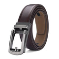 Men's Cowhide Leather Automatic Adjustable Belt Ratchet Multicolor Jeans Belt with Alloy for Buckle for Men