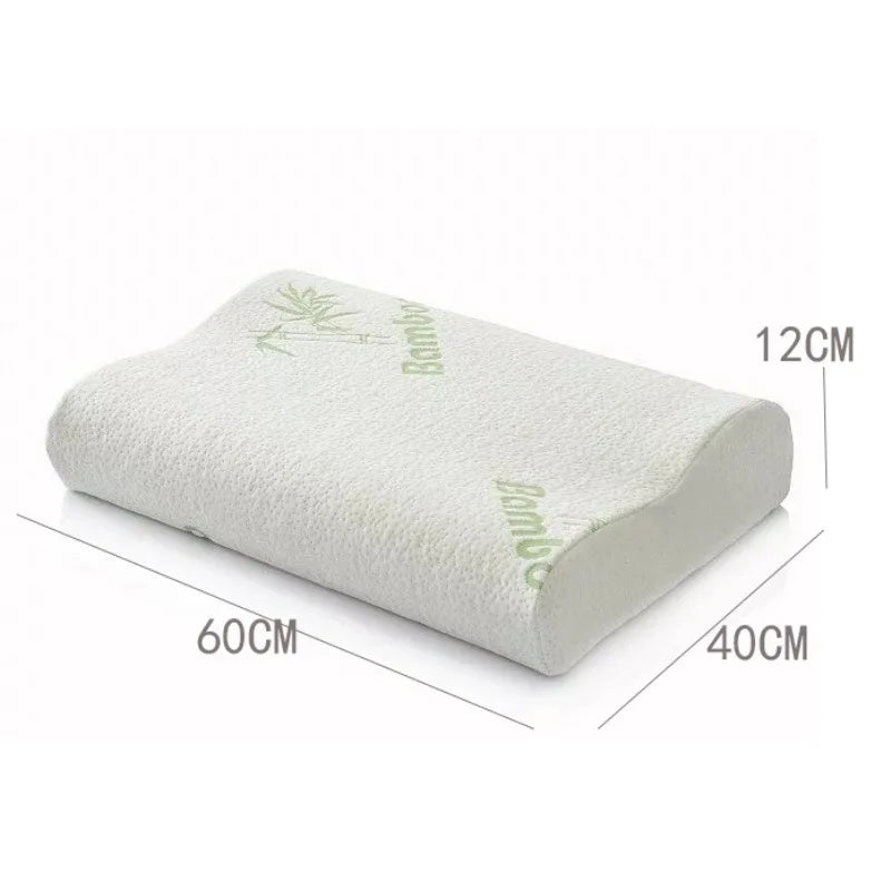 Orthopedic Cervical Ergonomic Comfortable Bamboo Memory Foam Bed Pillow for Sleeping