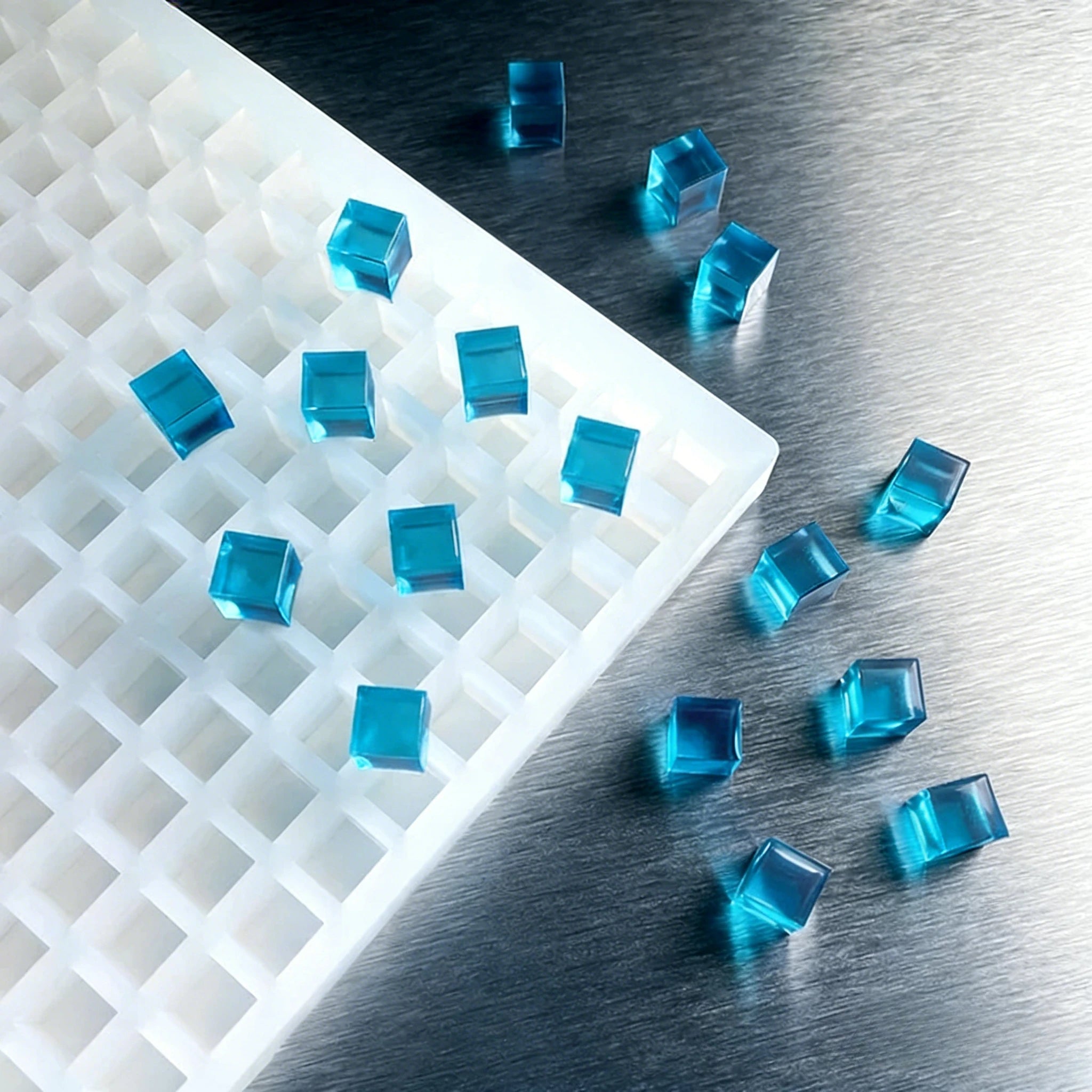 625 Cavity Square Silicone Candy Molds Hard Candy Chocolate Gummy Caramel Ganache Ice Cubes Mold Fondant Cake Decorating Tools