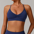 Women's Gym Scrunch Bra with Spandex Lining New Arrival Padded Workout Yoga Crop Top Breathable Fitness Bra S XL Sizes