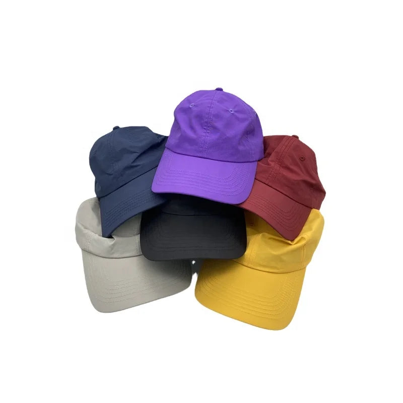 Taslon Oxford Dad Baseball Hat Hand Embroidery Unstructured Plain Outdoor Waterproof Nylon Sport Hat
