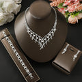 Wholesale Accessories: Stunning Zircon Bridal Necklace & Earrings Set - Perfect for European & American Wedding Dresses MegaBDM