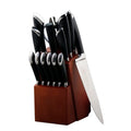 15 PCS 3cr13 Stainless Steel Chef Knife Set ABS Includes Kitchen Scissors Steak/Bread Sharpener Wooden Block Kitchen Knife Kit