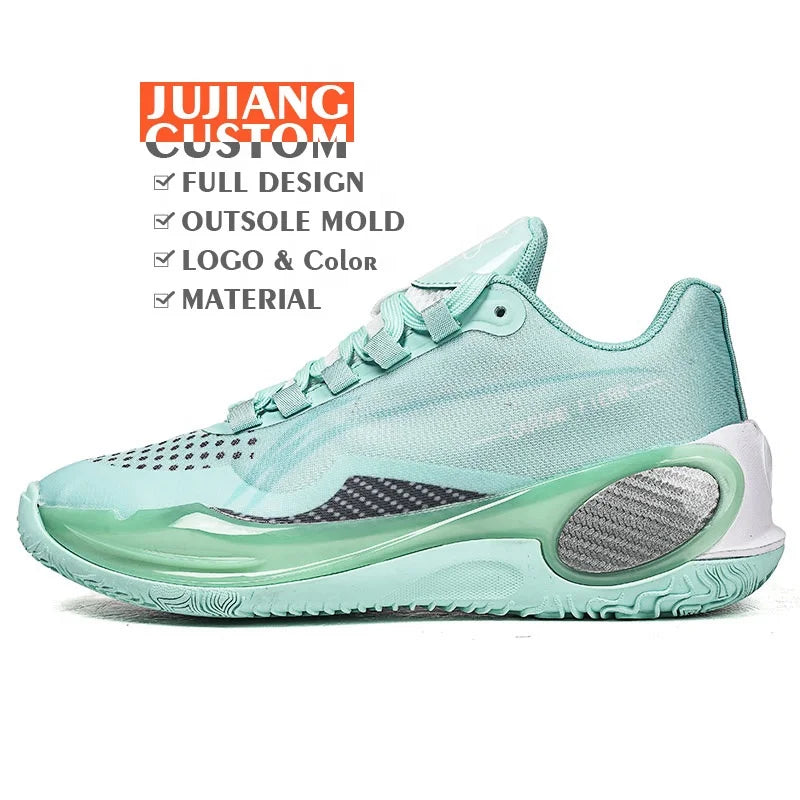 Custom Brand Men's Athletic Cushion Sneakers Wholesale in Stock Basketball Shoe Boots for Summer Sports