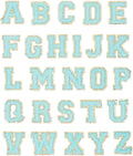 DIY Chenille Embroidery Patch Glitter Chenille Letter Patch 26 Alphabet Letter Patches