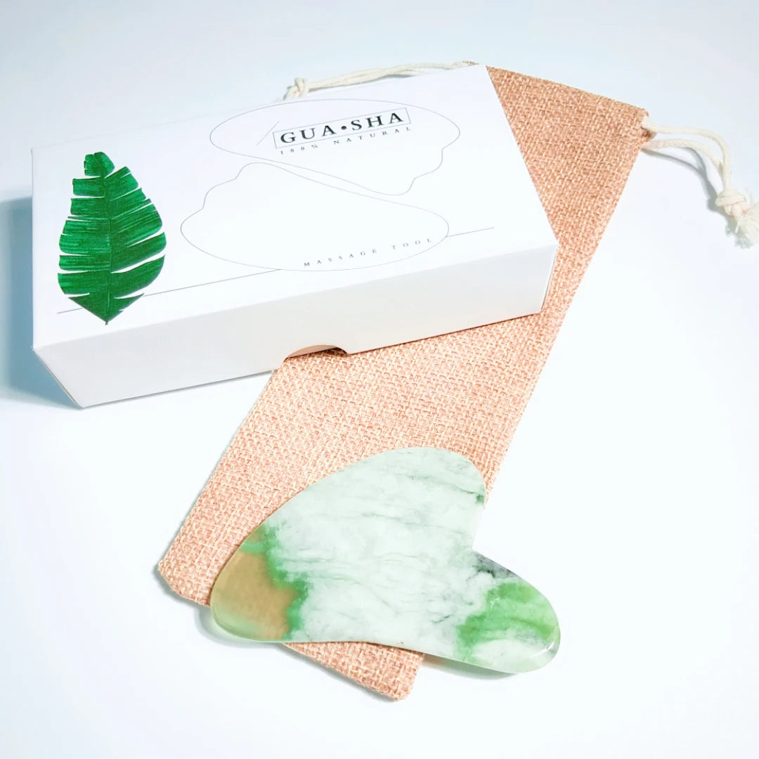 HZ Body Facial Gua Sha Xiuyan Jade Guasha Board Plate for Back Scraping Massager