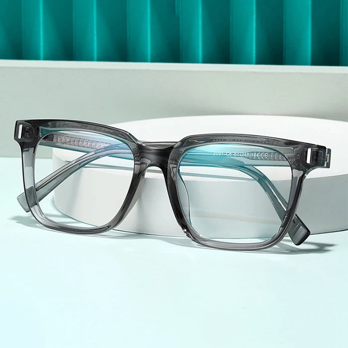 Tr90 Blue Light Blocking Men's Square Glasses Radiation Protection Eyeglasses Women Transparent Fashion Eyewear