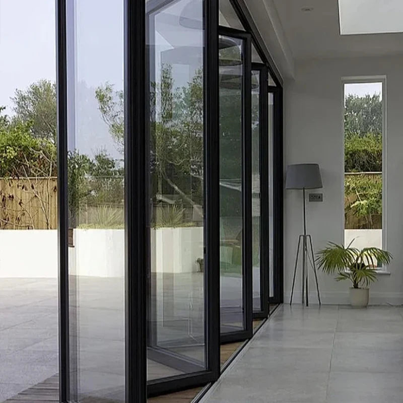 High-strength aluminum alloy folding door profiles available for wholesale and custom processing suitable for outdoor use
