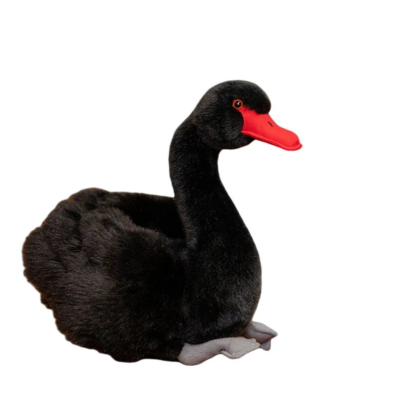 Creative Black Swan Soft Toy Cuddly Simulation Swan Stuffed Toy Cute White Plush Swan Toy