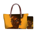 Women's Designer Purses Custom Handbags with Black Art African Girl Luxury Tote Bags Water Resistant Wholesale for Young Ladies