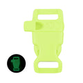 5/8 "glow-in-the-dark Paracord  Buckle Plastic Curve Side Release Practical Buckle Whistle Buckle