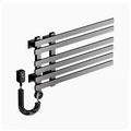 Stainless Steel Electric Heated Towel Warmer Rack with Double Towel Bars for Bathroom