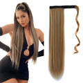 Long Ponytail Extension Straight Wrap Around Clip in Ponytail Hair Extensions Natural Soft Synthetic Hairpiece for Women 22 Inch