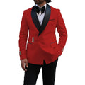 Designer Red Black Men's Tuxedo Suits 2 Pieces Regular Fit Shawl Lapel Jacket+Pants for Man Wedding Party Outfit Wear