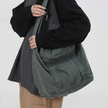 Cool Medium All Black Sturdy Designer Womens Vintage Retro Zippered Canvas Tote Bag with Pockets Inside for Sale
