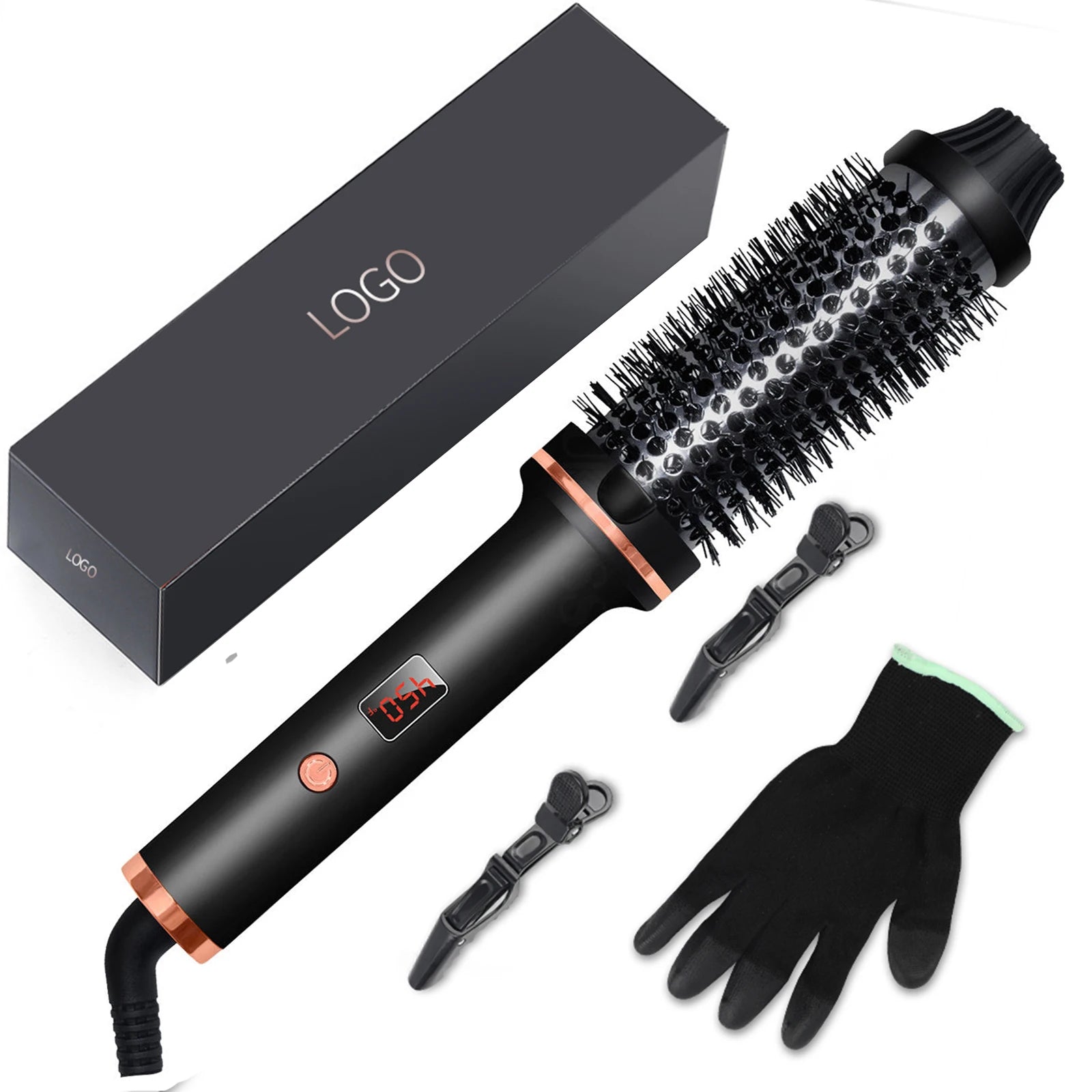 Hair Straightener Brush Dry Fast Hair Curler Rotating Hair Dryer With Comb Rotating Hot Air Brush