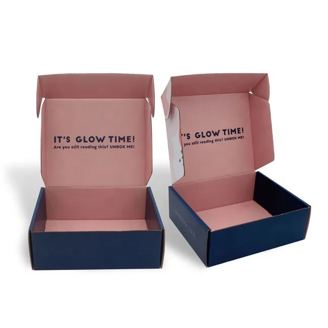 Customized Recyclable Folding Pink Corrugated Cardboard Printing Shipping Carton Packaging Box